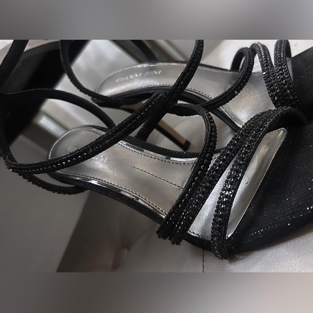 Gianni Bini Strappy Rhinestone Heels - Picture 5 of 6
